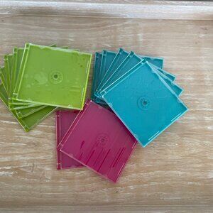 Staples Brand CD & DVD Jewel Tone Cases Set of 12